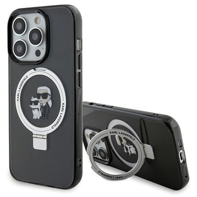 Etui KARL LAGERFELD Ring Stand do Apple iPhone 15 Pro Czarny