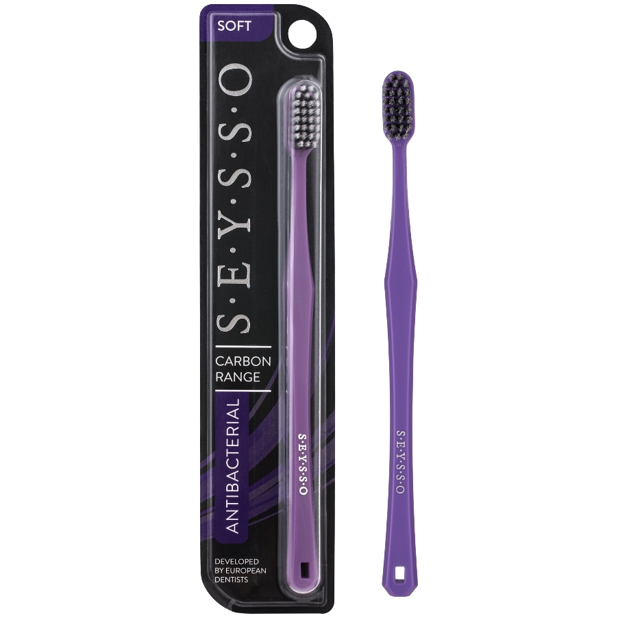 Seysso Carbon Antibacterial szczoteczka do mycia zębów miękka, 1 szt.