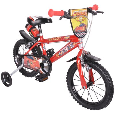 Rower dziecięcy DISNEY Auta 14 cali dla chłopca Czerwony