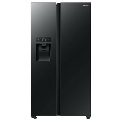 Lodówka HISENSE RS694N4GBE Side by Side No frost 178.6cm Czarna (szkło) Podajnik wody Kostkarka