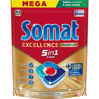 Tabletki do zmywarek SOMAT Excellence Premium 5w1 - 42 szt.