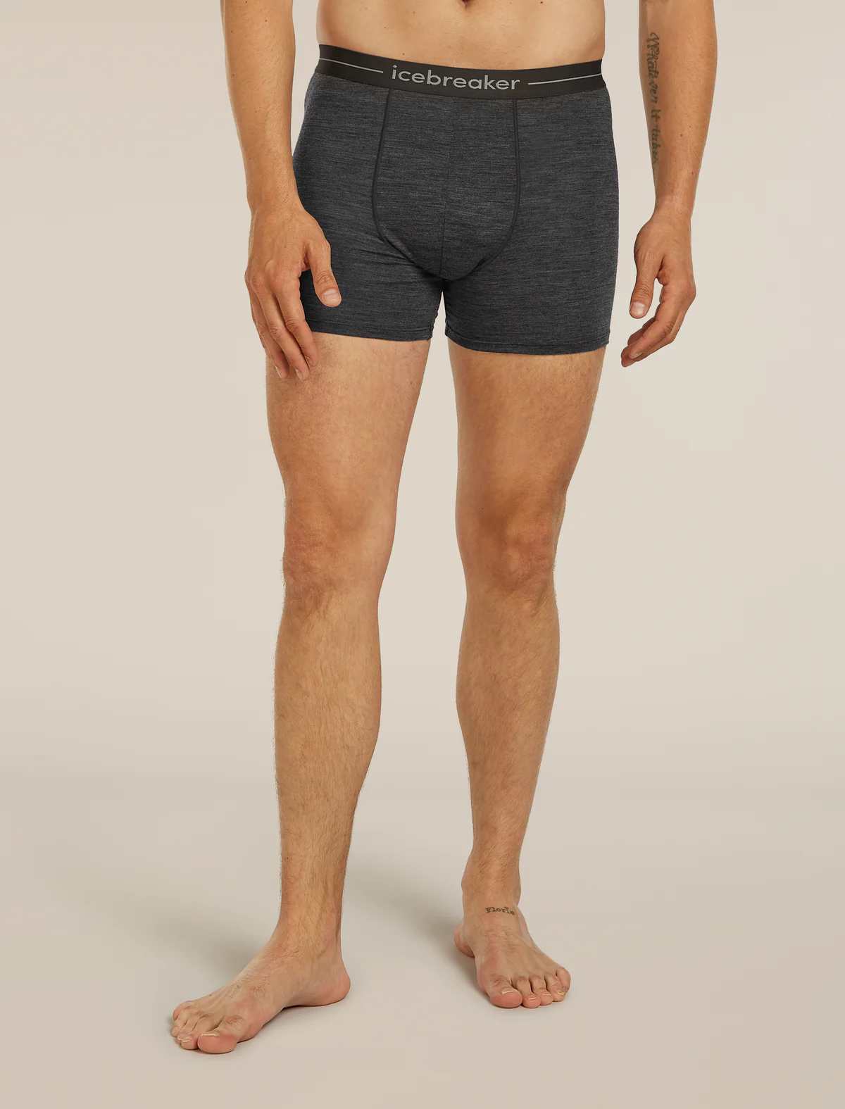 Icebreaker bokserki męskie z wełny merino Anatomica Boxers - Jet Heather