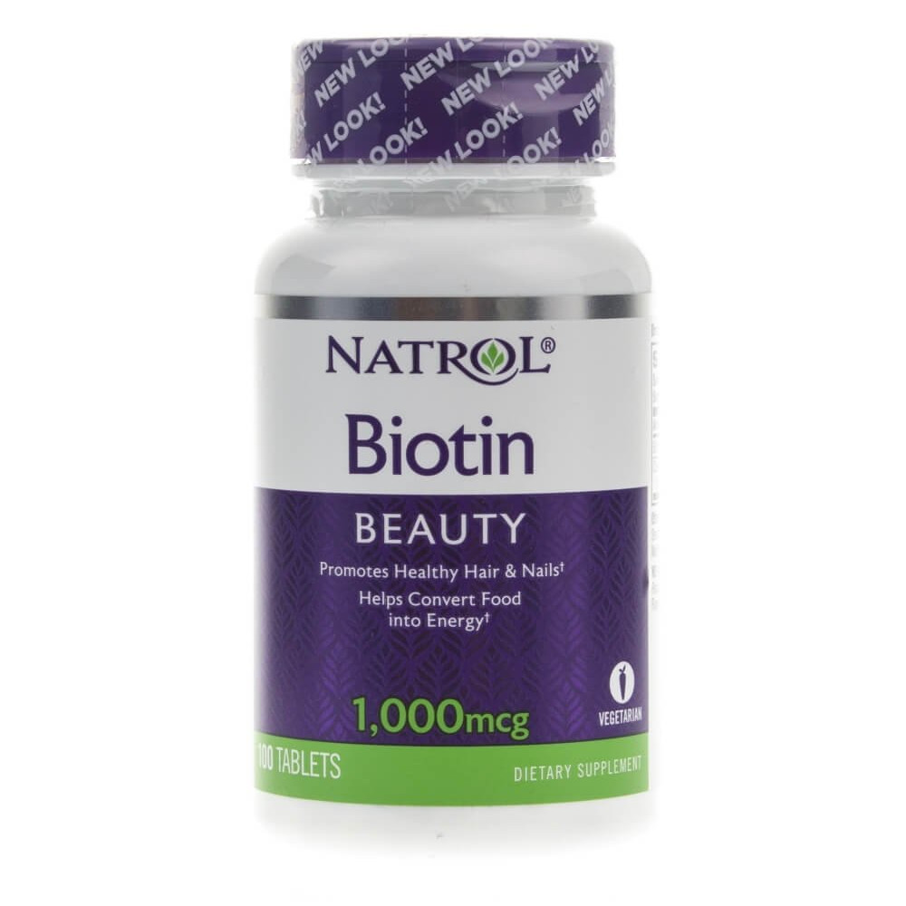Natrol Biotyna 1000 µg suplement diety, 100 tabl./1 opak.