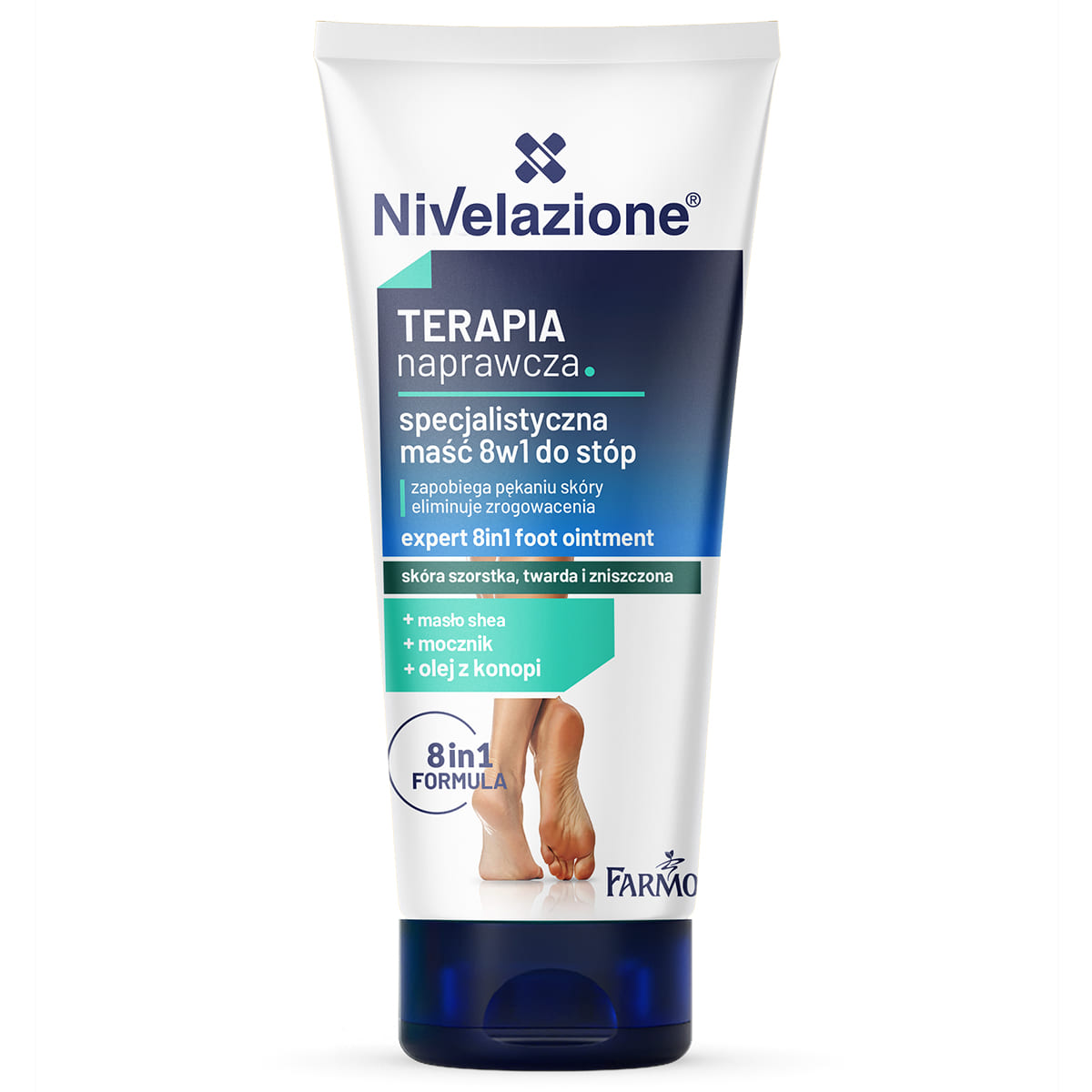 Nivelazione Terapia Naprawcza 8w1 specjalistyczna maść do stóp 8w1, 50 ml