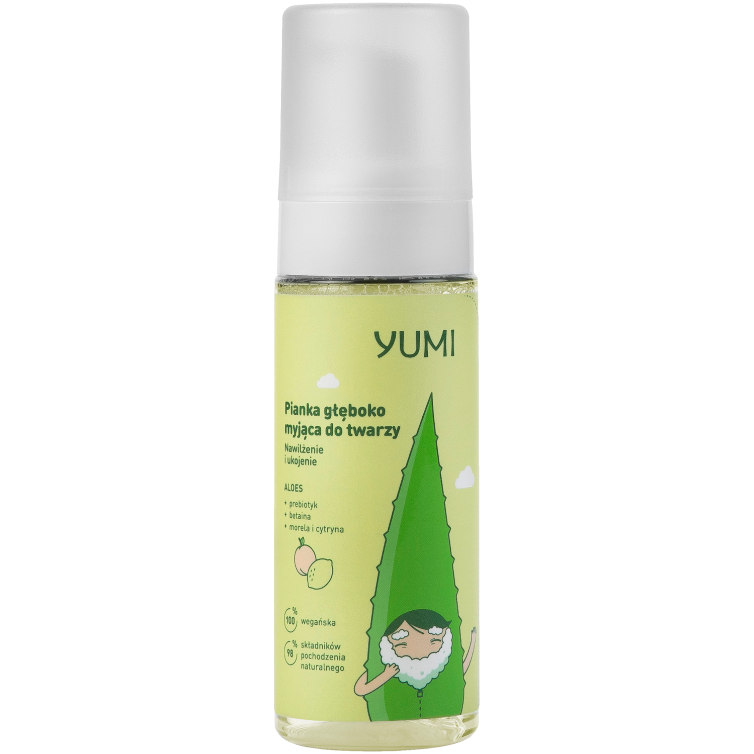 Yumi głęboko myjąca pianka do twarzy, 180 ml