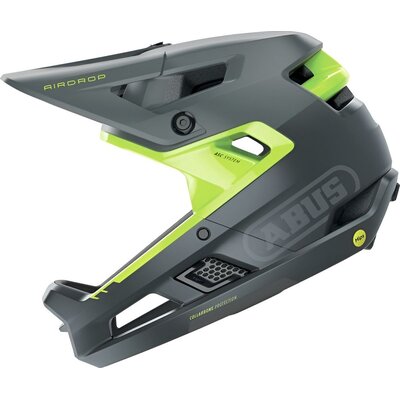 Kask rowerowy ABUS AirDrop Concrete Szaro-żółty MTB (rozmiar S/M) MIPS