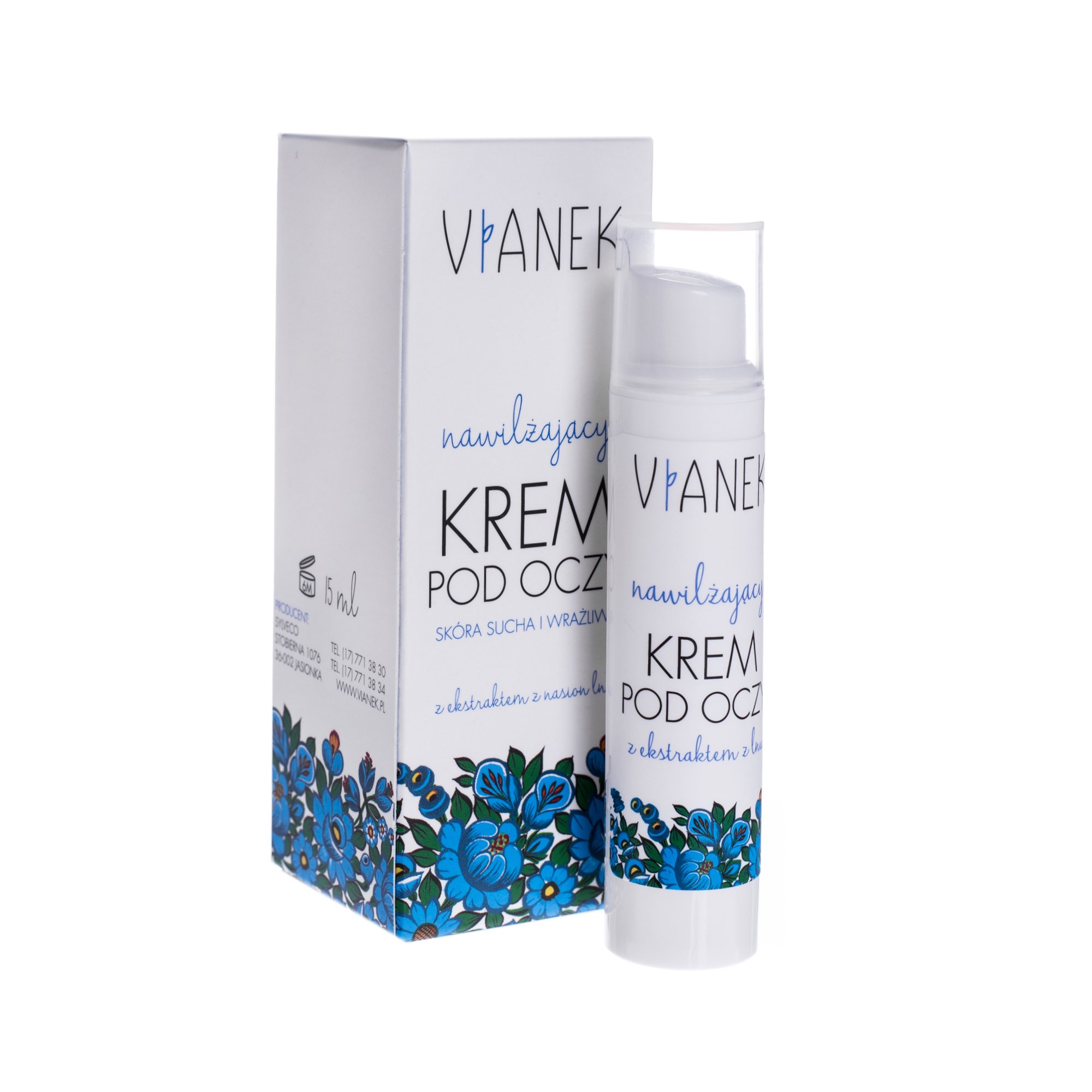 Vianek, nawilżający krem pod oczy, 15 ml
