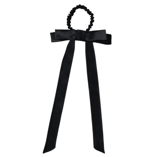 So Fluffy jedwabna wstążka – czarna, 1 szt.