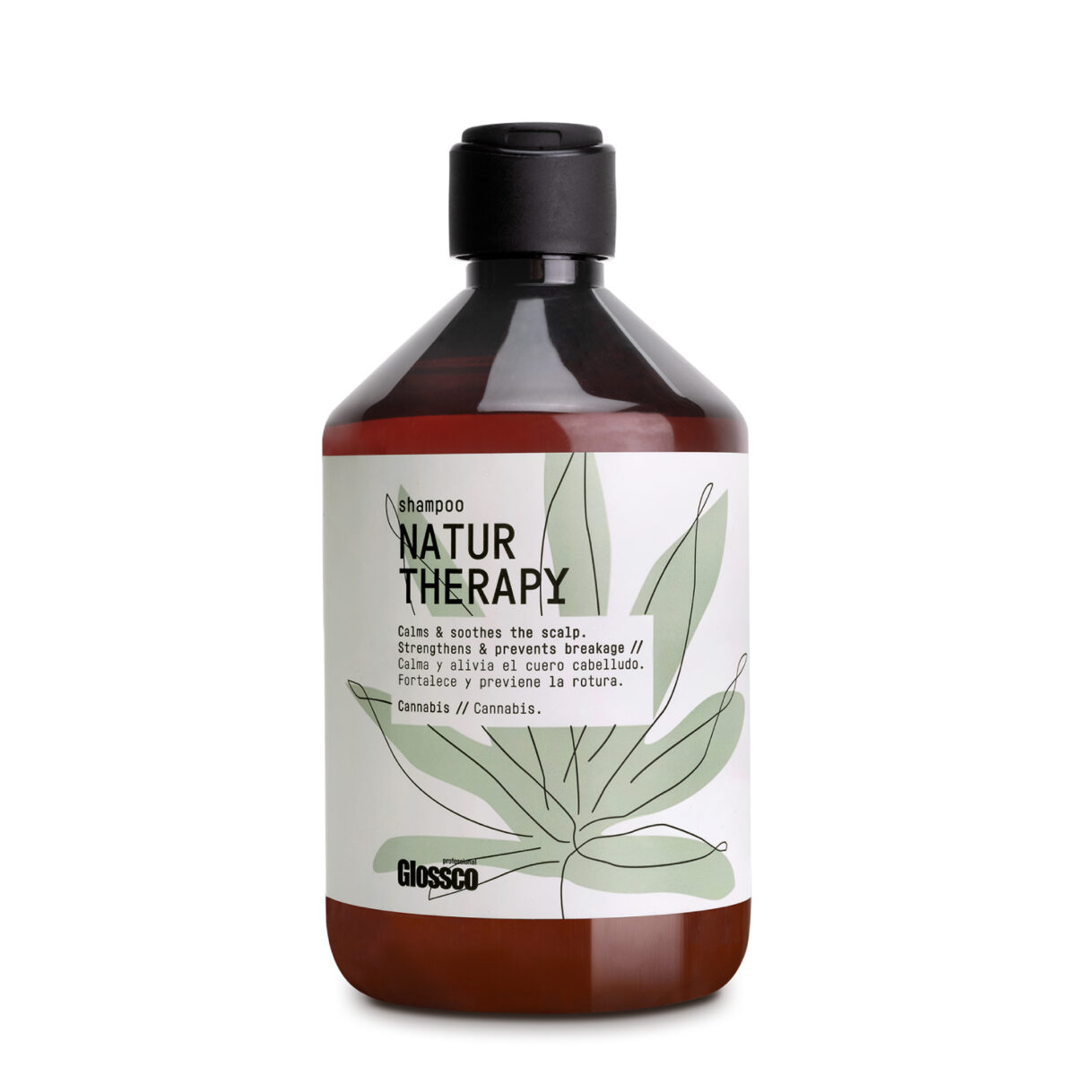 Glossco Professional Natur Therapy Cannabis vegański szampon łagodząco-nawilżający, 500 ml