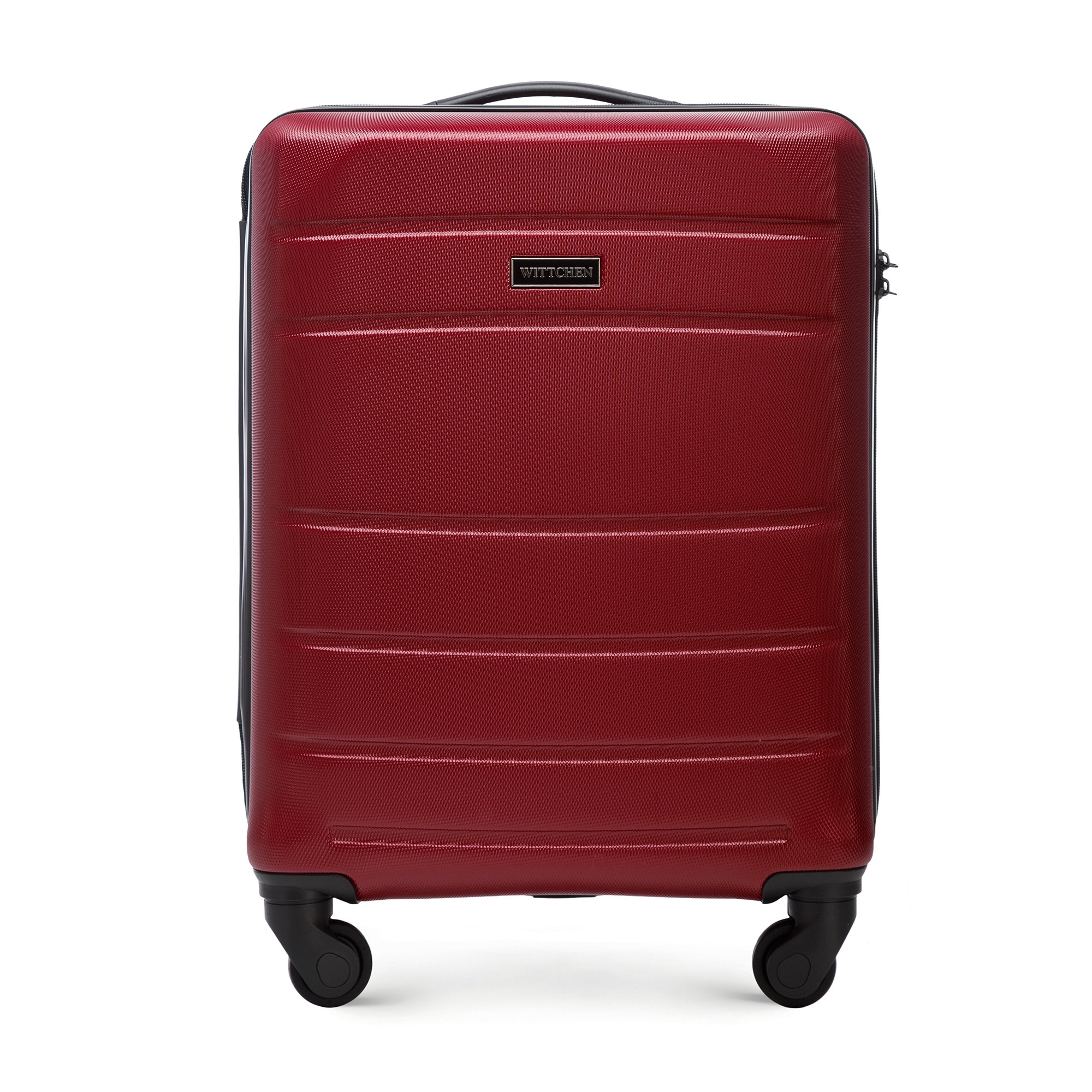 Walizka kabinowa z ABS-u żłobiona czerwona