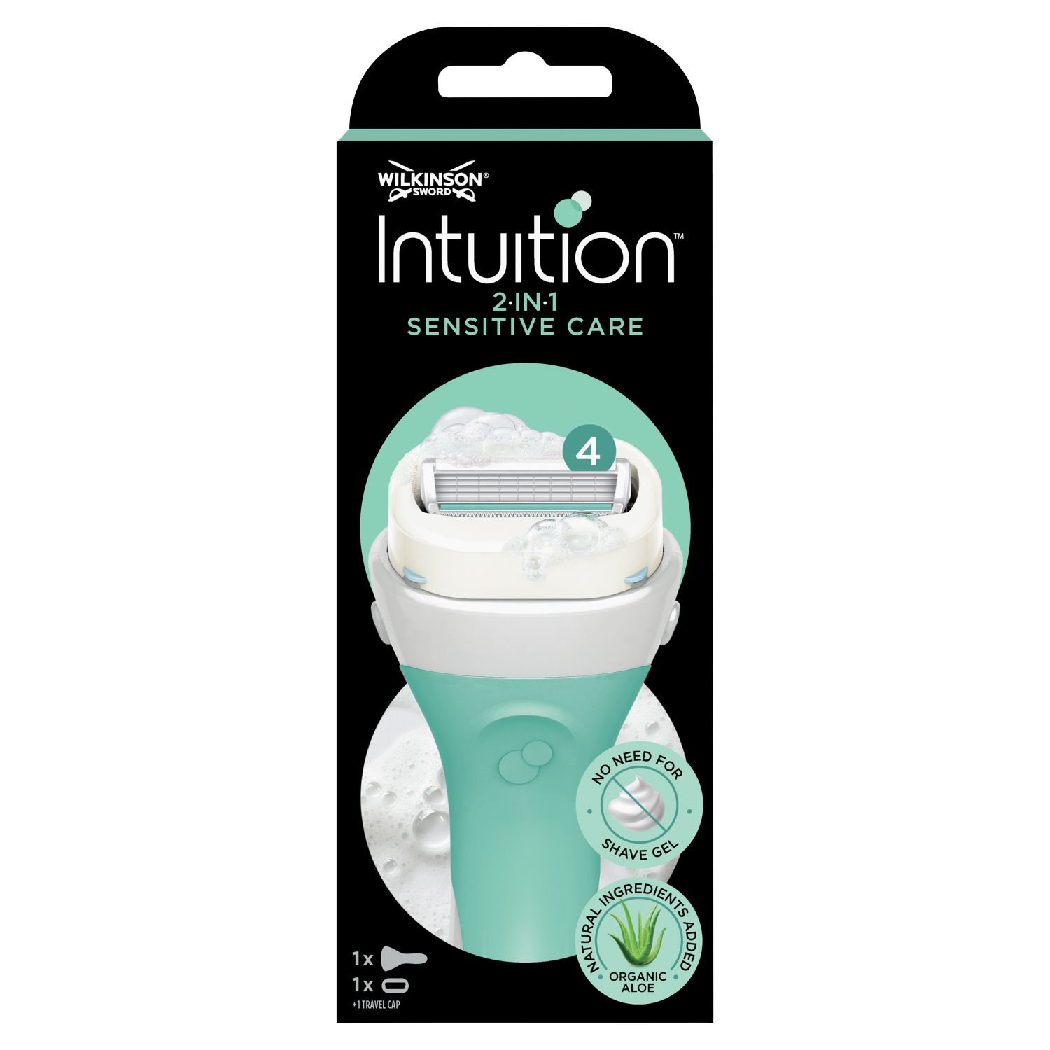 Wilkinson Sword Intuition Sensitive Care maszynka do golenia, 1 szt. + wkład, 1 szt.