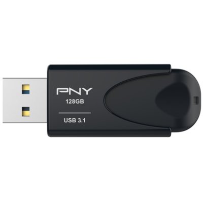 Pendrive PNY Attaché 4 128GB, USB 3.2 Gen. 2 (USB 3.1), Odczyt 80 Mb/s, Zapis 20 Mb/s Czarny