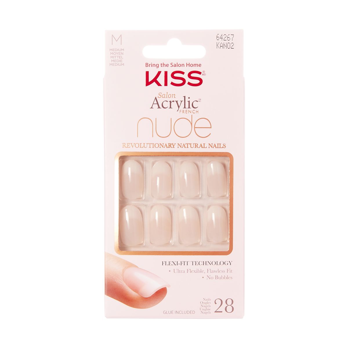 Kiss Nude Nails sztuczne paznokcie graceful, 1 opak.