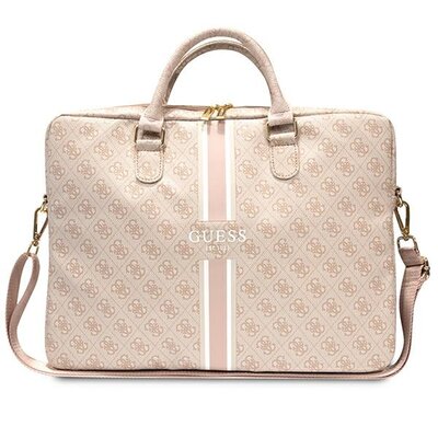 Guess 4G Printed Stripes Pink - torba Macbook 15/16"