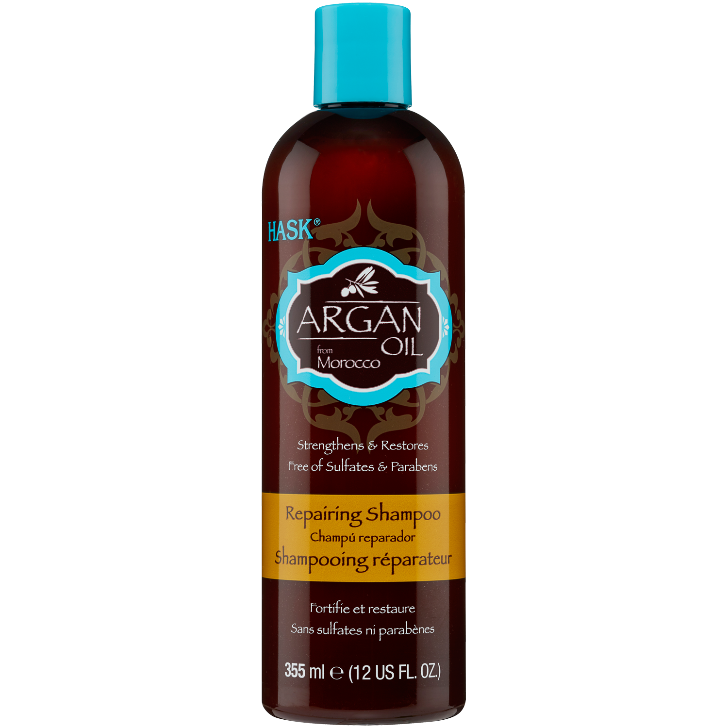 Hask Argan Oil Morocco nawilżająco wygładzający szampon do włosów suchych i zniszczonych, 355 ml