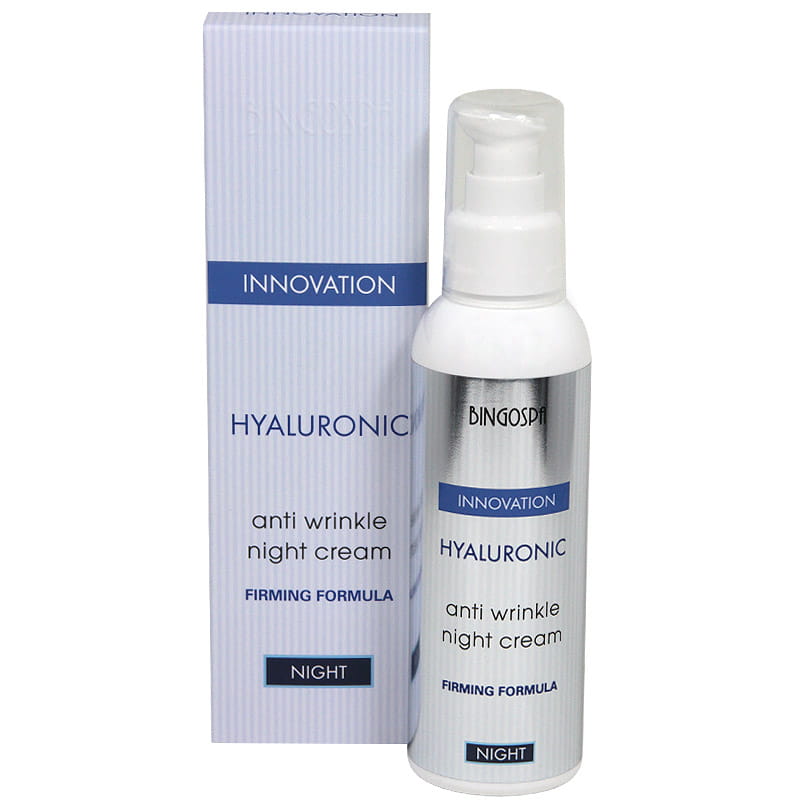 Bingospa hialuronowy krem do twarzy na noc przeciwzmarszczkowy z formułą ujędrniającą, 135 g