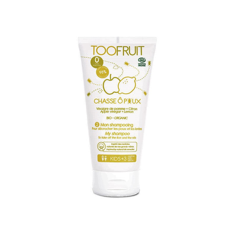 TOOFRUIT szampon na wszy dla dzieci dokładnie oczyszczający włosy i skórę głowy, 150 ml