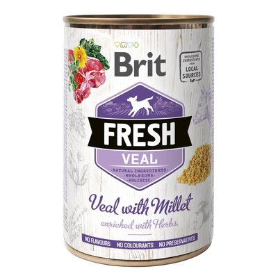 Karma dla psa BRIT Fresh Cielęcina z prosem 400 g