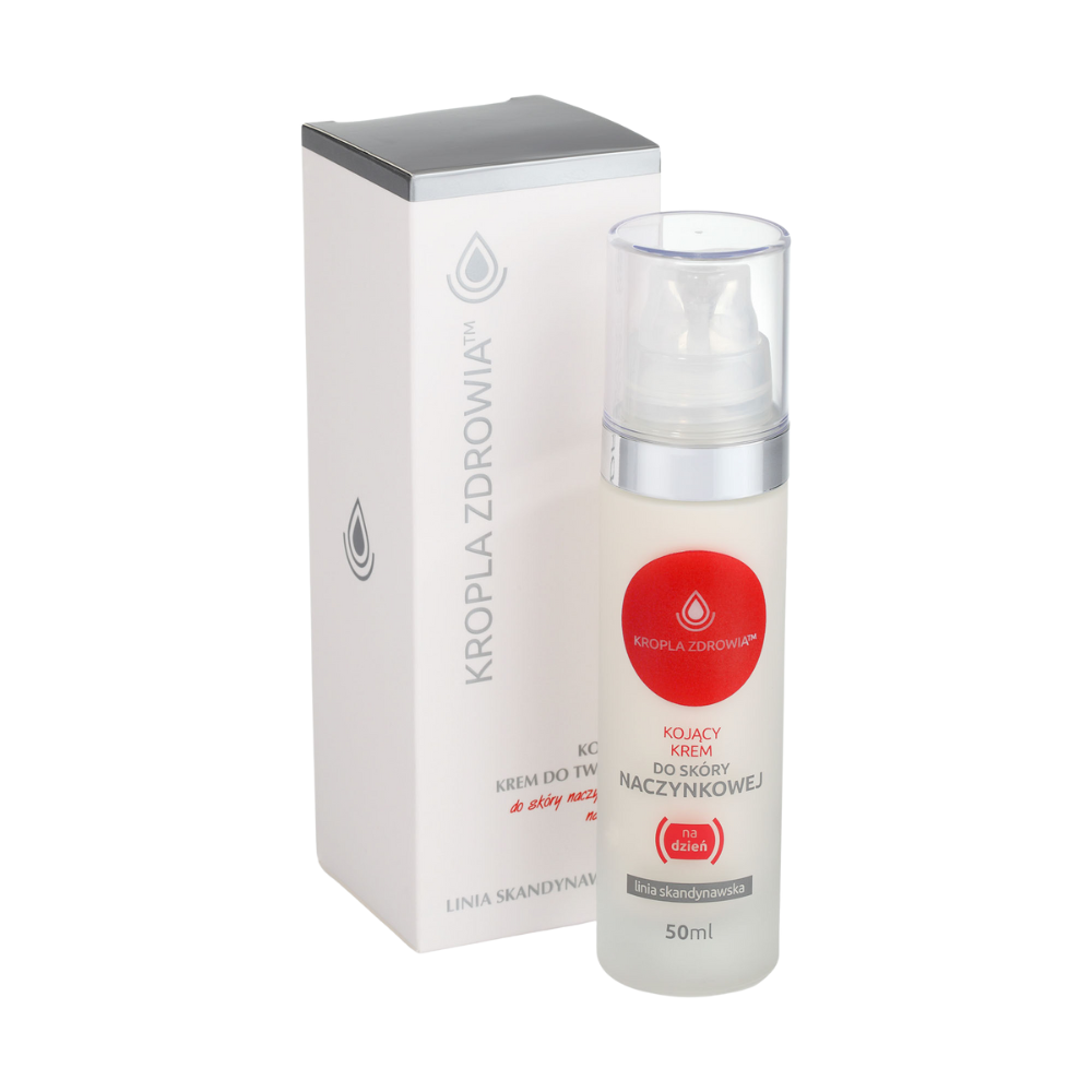 Pharmedis Kropla Zdrowia Linia Skandynawska kojący krem do twarzy do skóry naczynkowej na dzień, 50 ml