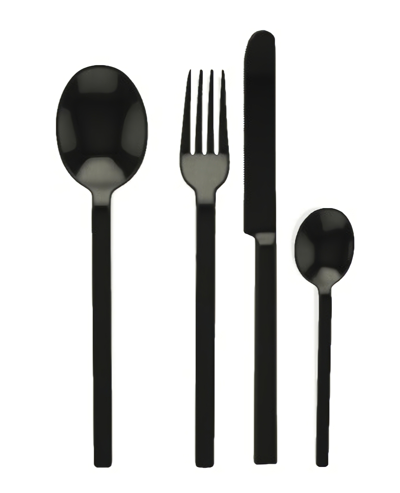 MEPRA - Zestaw sztućców dla 1 osoby Stile Czarny matowy