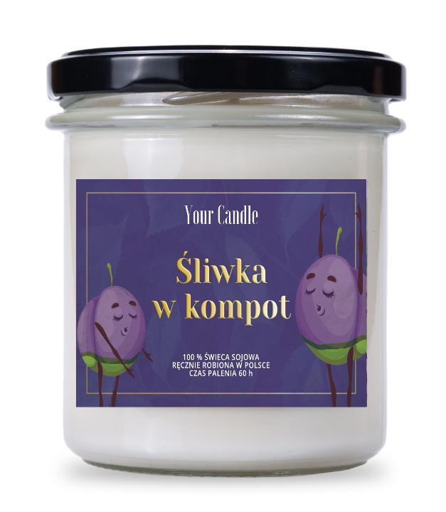 Your Candle świeca zapachowa sojowa Śliwka w kompot, 300 ml