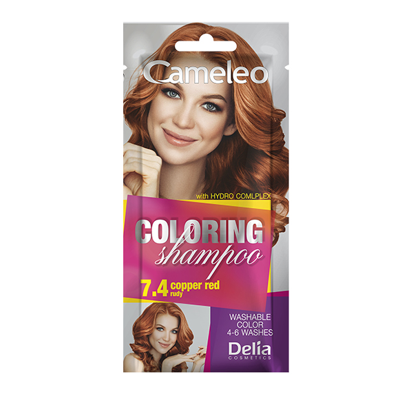 Delia Cameleo Coloring Shampoo szampon koloryzujący do włosów 7.4 rudy, 40 ml