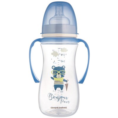 Butelka CANPOL BABIES EasyStart Bonjour Paris 300 ml Niebieski