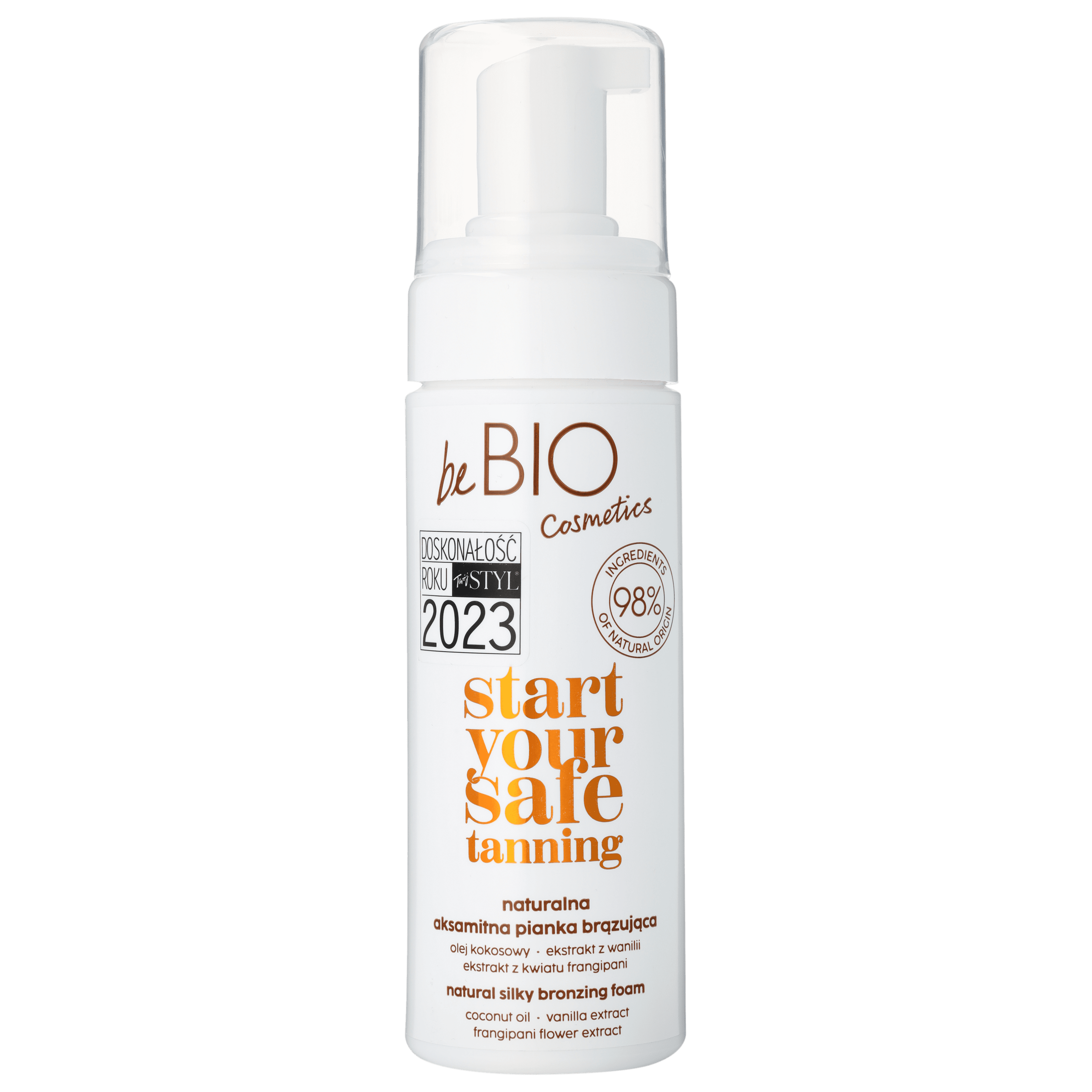 beBIO aksamitna pianka brązująca do ciała, 150 ml