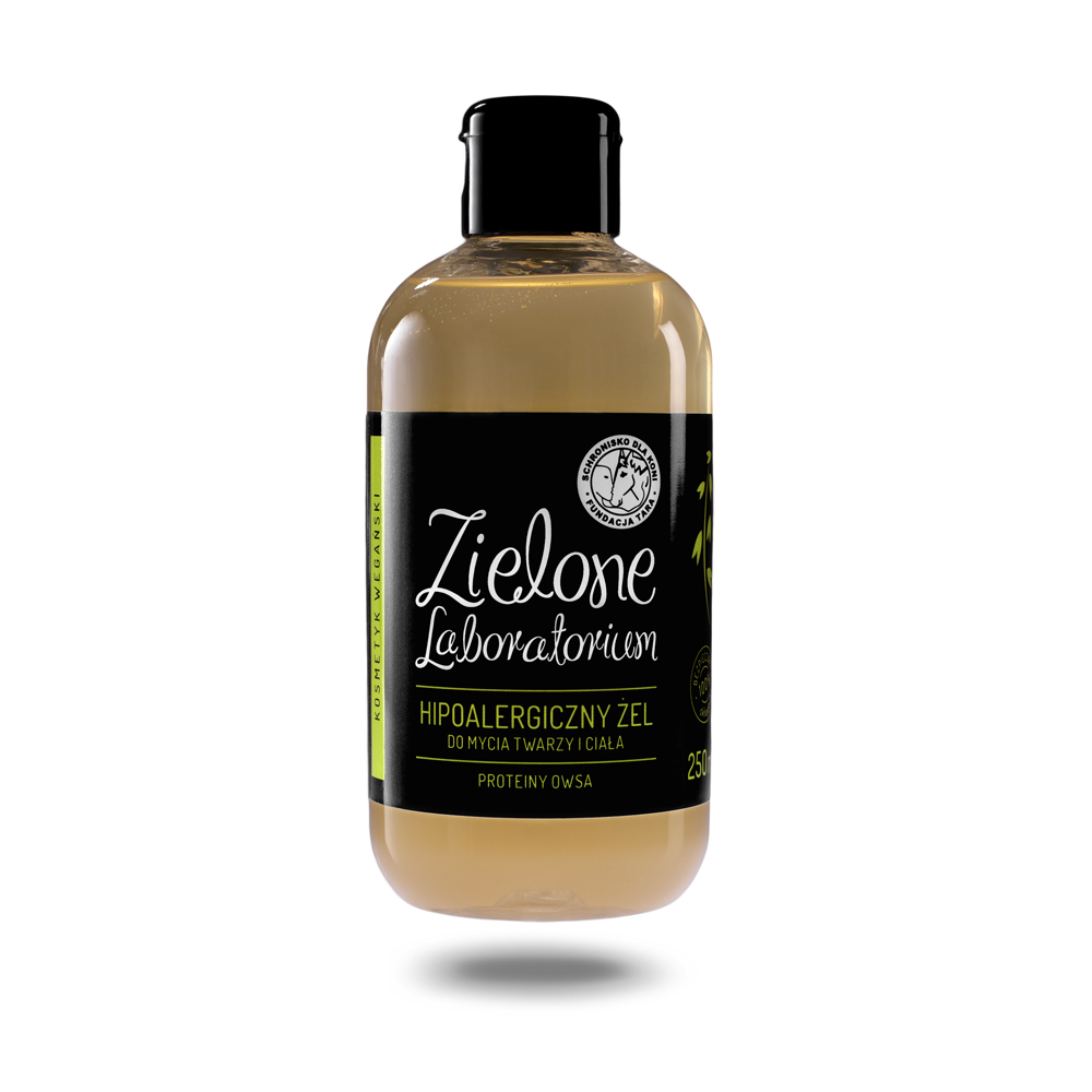 Zielone Laboratorium żel do mycia twarzy i ciała hipoalergiczny, 250 ml