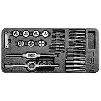 Zestaw narzynek i gwintowników NEO 84-246 (31 elementów)