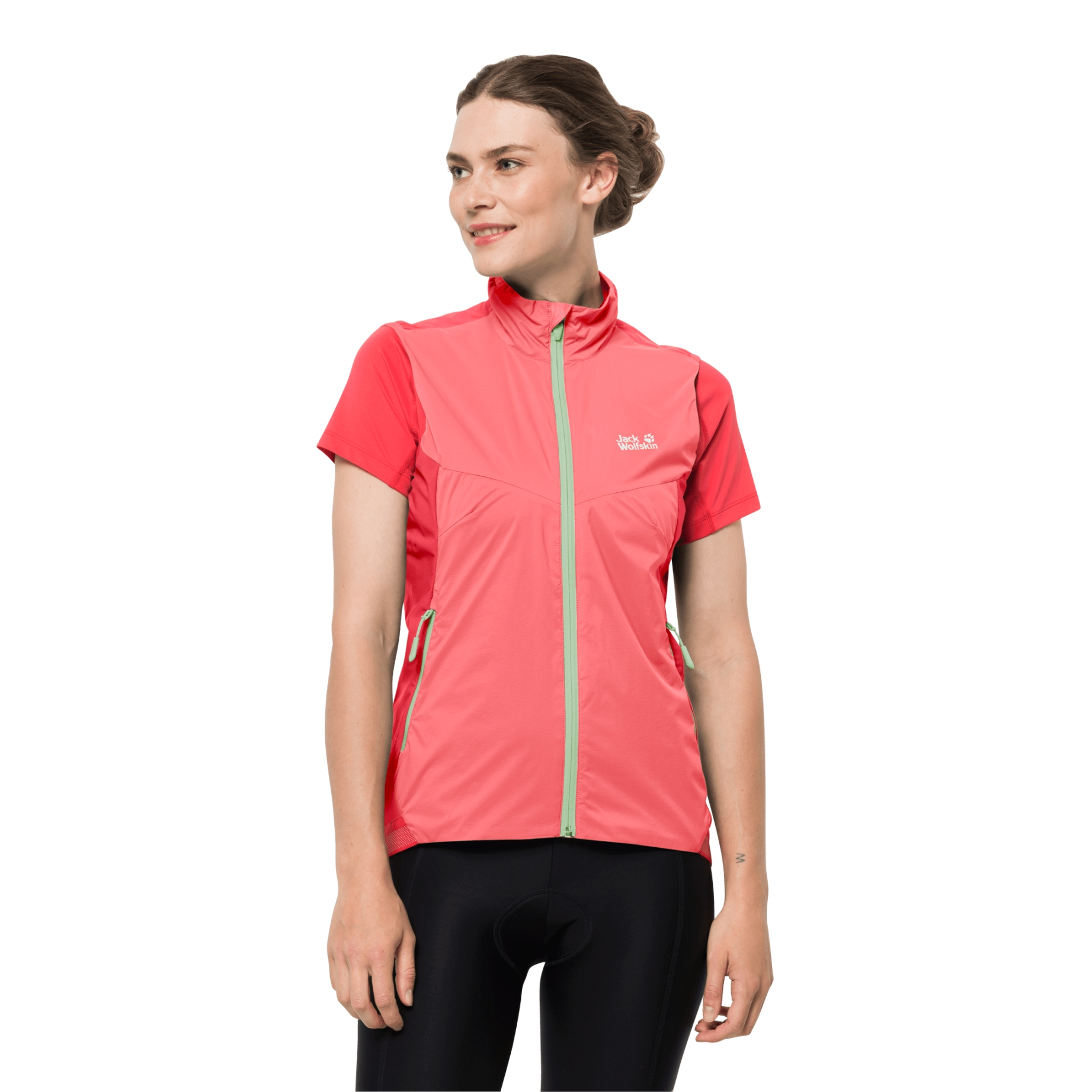Kamizelka rowerowa TOURER SOFTSHELL VEST W tulip red - M