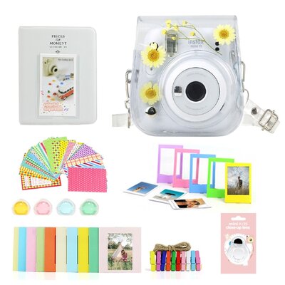 Zestaw akcesoriów LOVEINSTANT 8w1 do FUJIFILM Instax Mini 11 Przezroczysty Rumianki