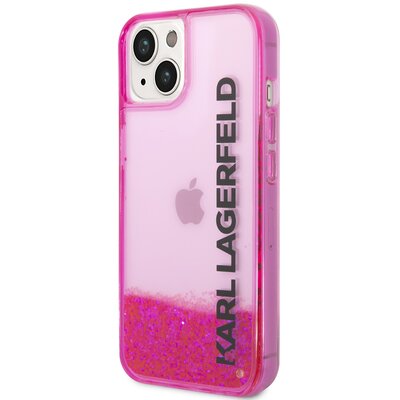 Etui KARL LAGERFELD Liquid Glitter Elong do Apple iPhone 14 Plus Różowy