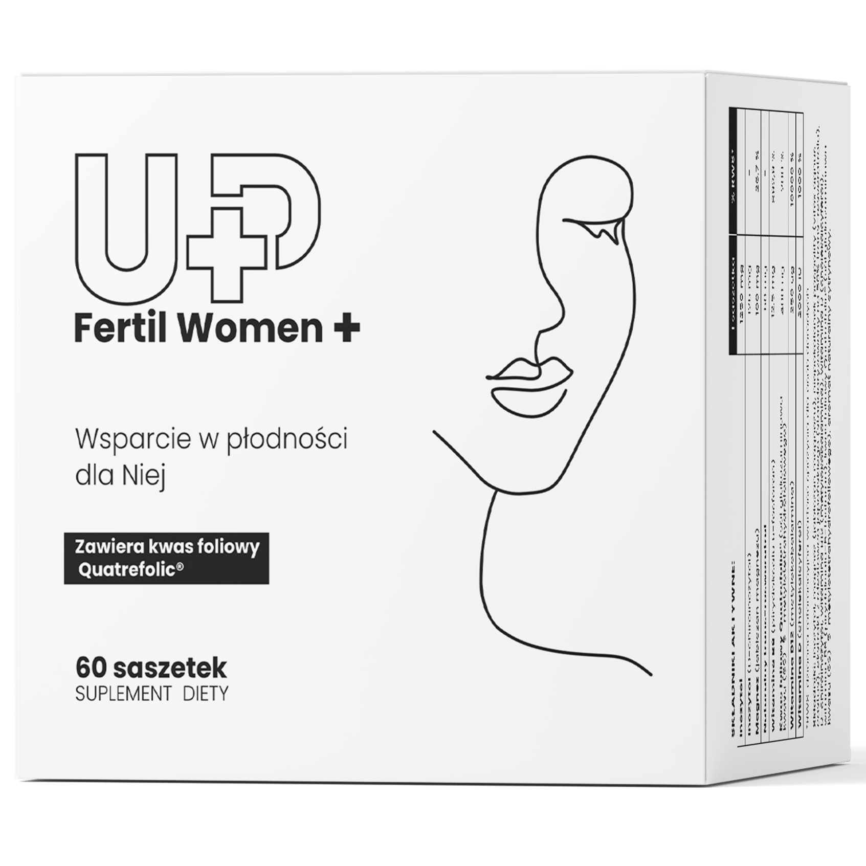 UP Health Pharma UP Fertil Women+ suplement diety wparcie płodności, 60 sasz./1 opak.