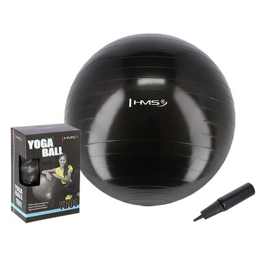 Piłka gimnastyczna HMS YB01N Czarny (75 cm)