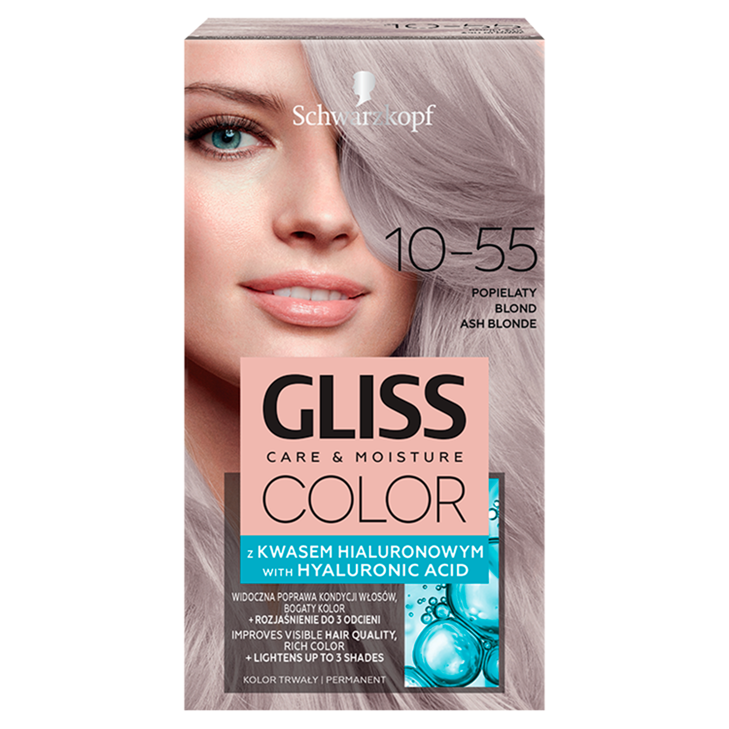 Gliss Color farba do włosów 10-55 popielaty blond, 1 opak.