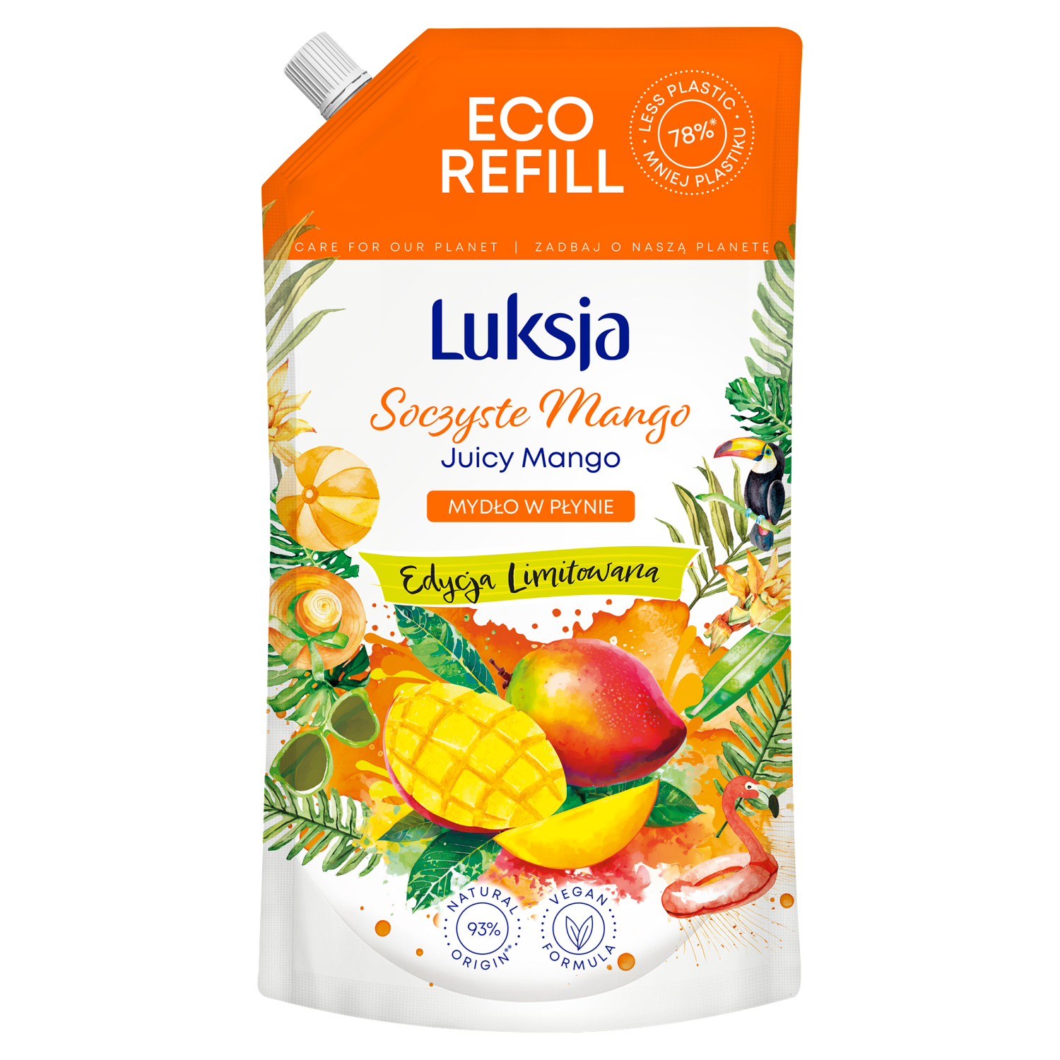 Luksja Soczyste Mango zapas mydła w płynie, 900 ml