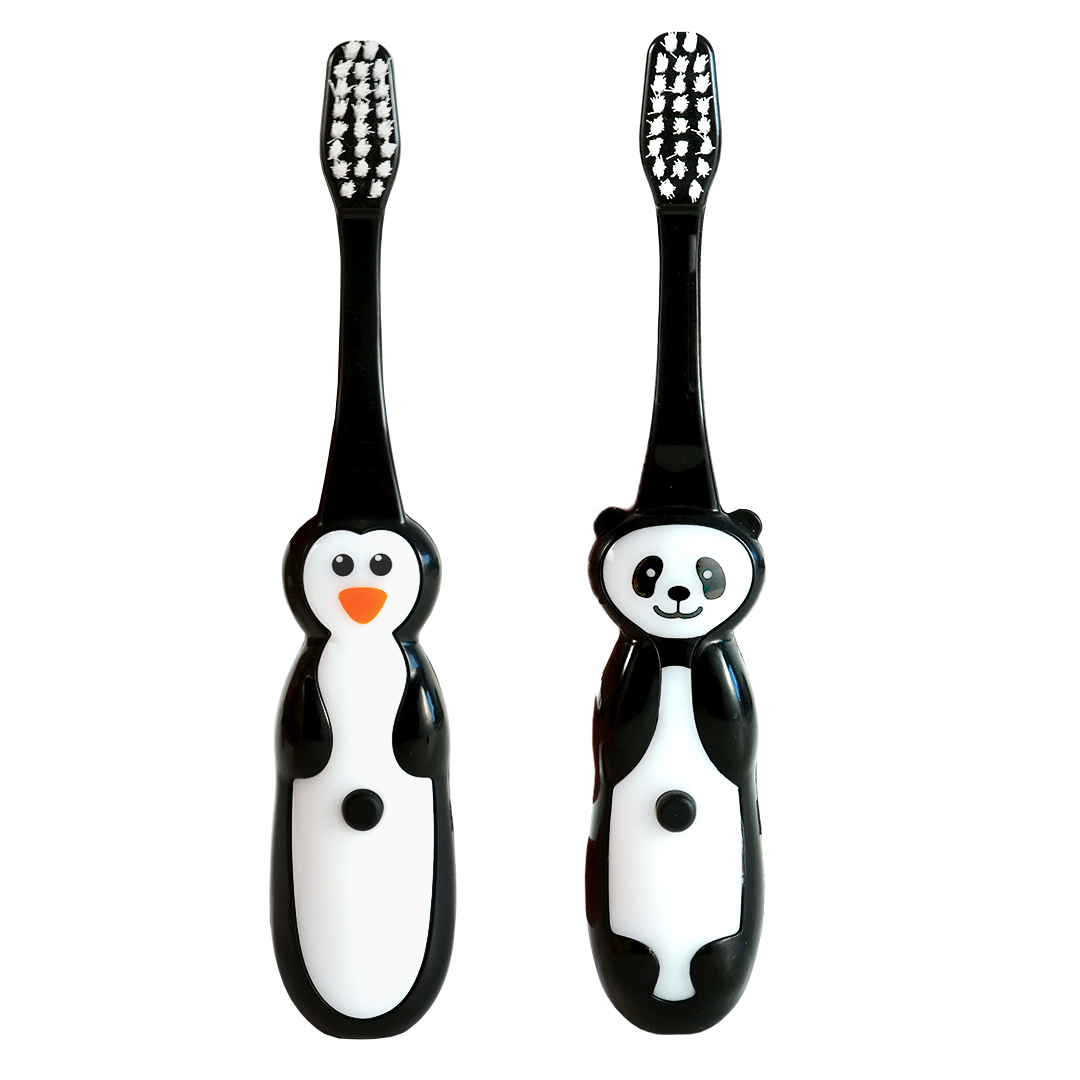 Dr Scott zestaw: szczoteczka do zębów Pingwin, 1 szt. + szczoteczka do zębów Panda, 1 szt.