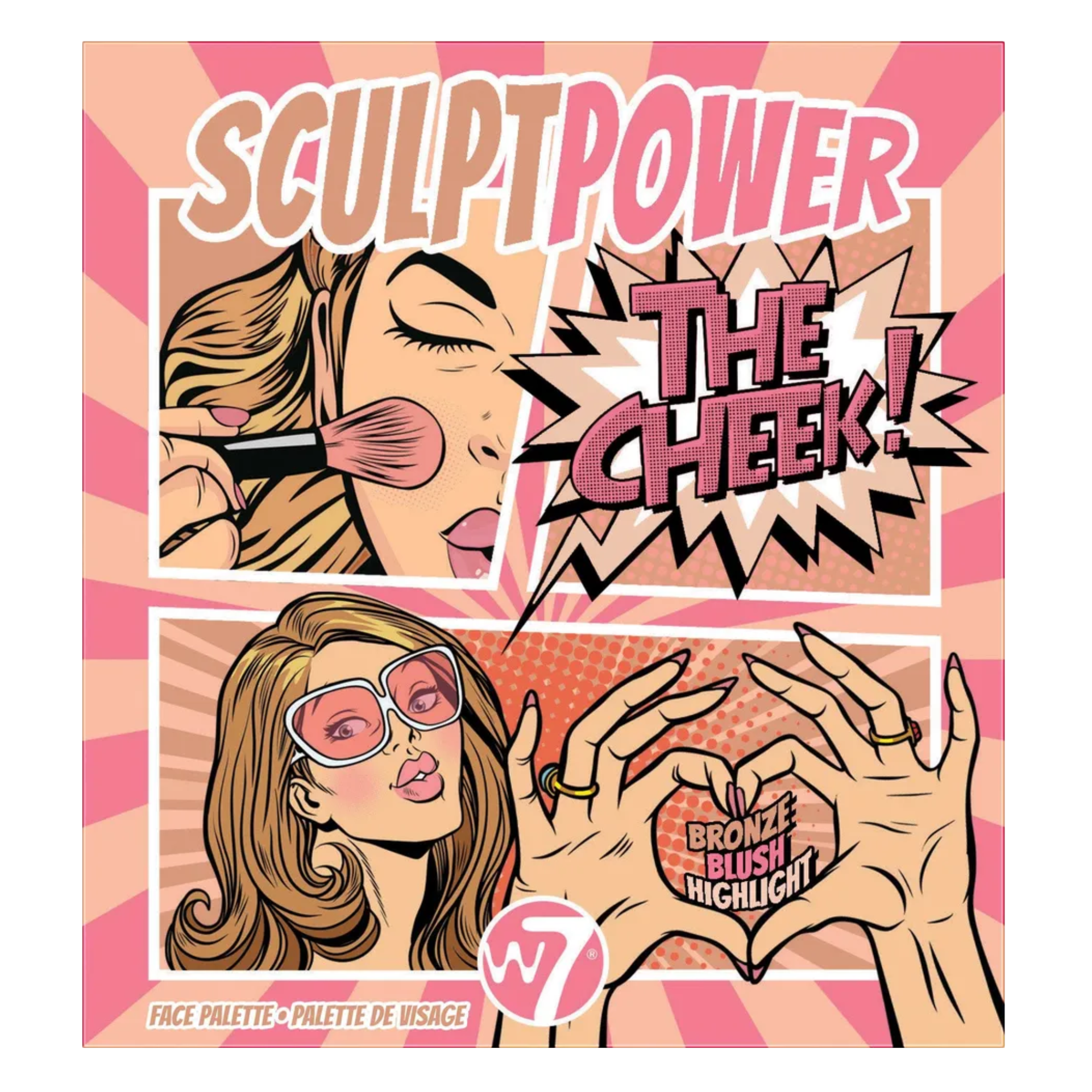 W7 Sculpt Power paleta do konturowania, 23 g