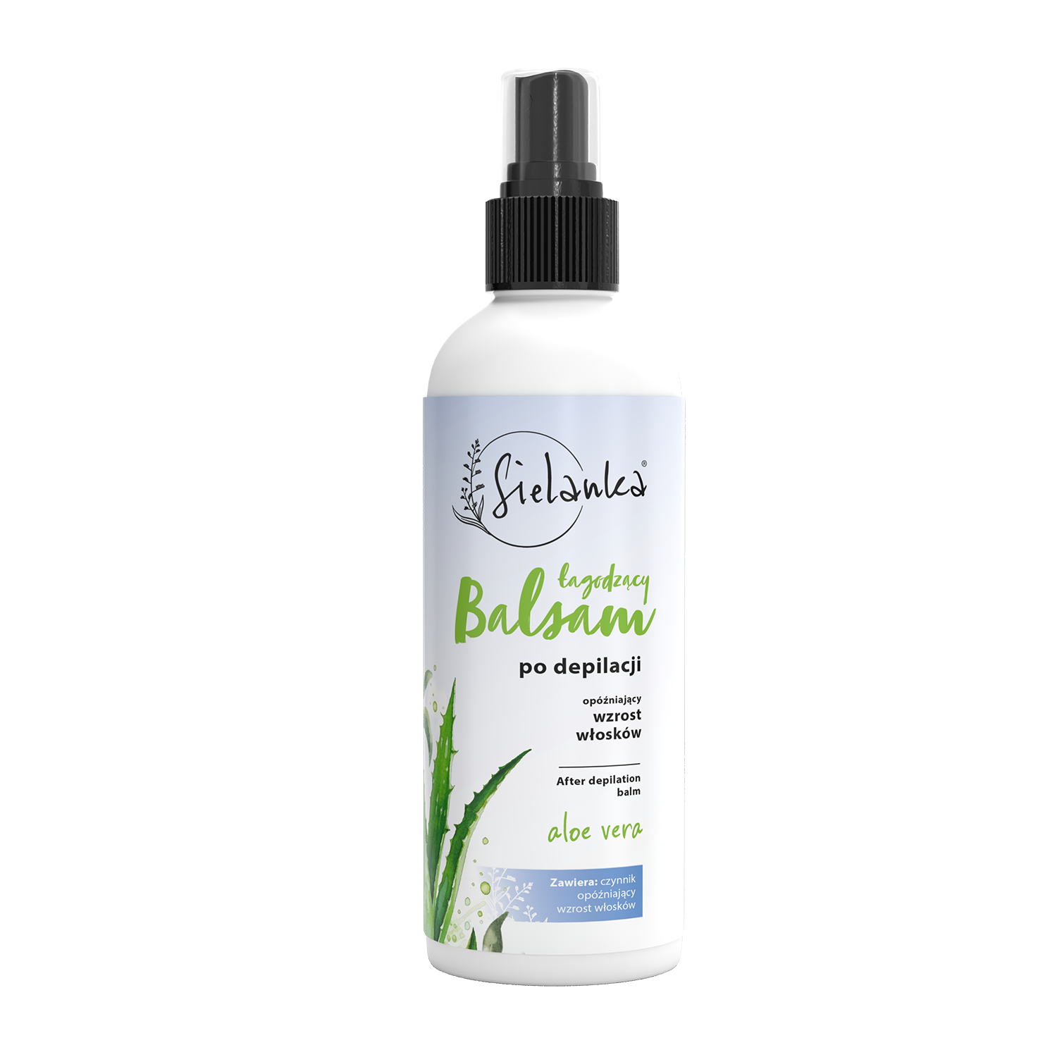 Sielanka Aloe Vera balsam łagodzący w spray'u po depilacji opóźniający wzrost włosków, 200 ml