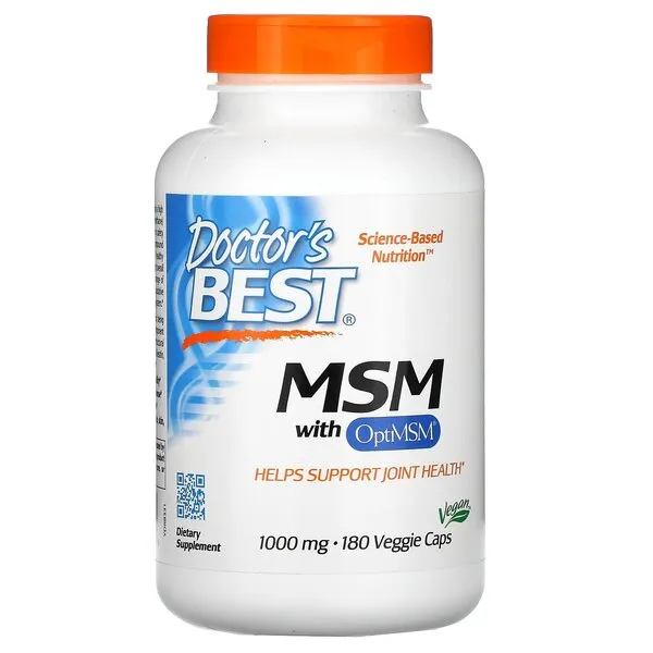 Doctor's Best suplement diety MSM z OptiMSM Vegan, 1000mg, 180 kaps./1 opak.