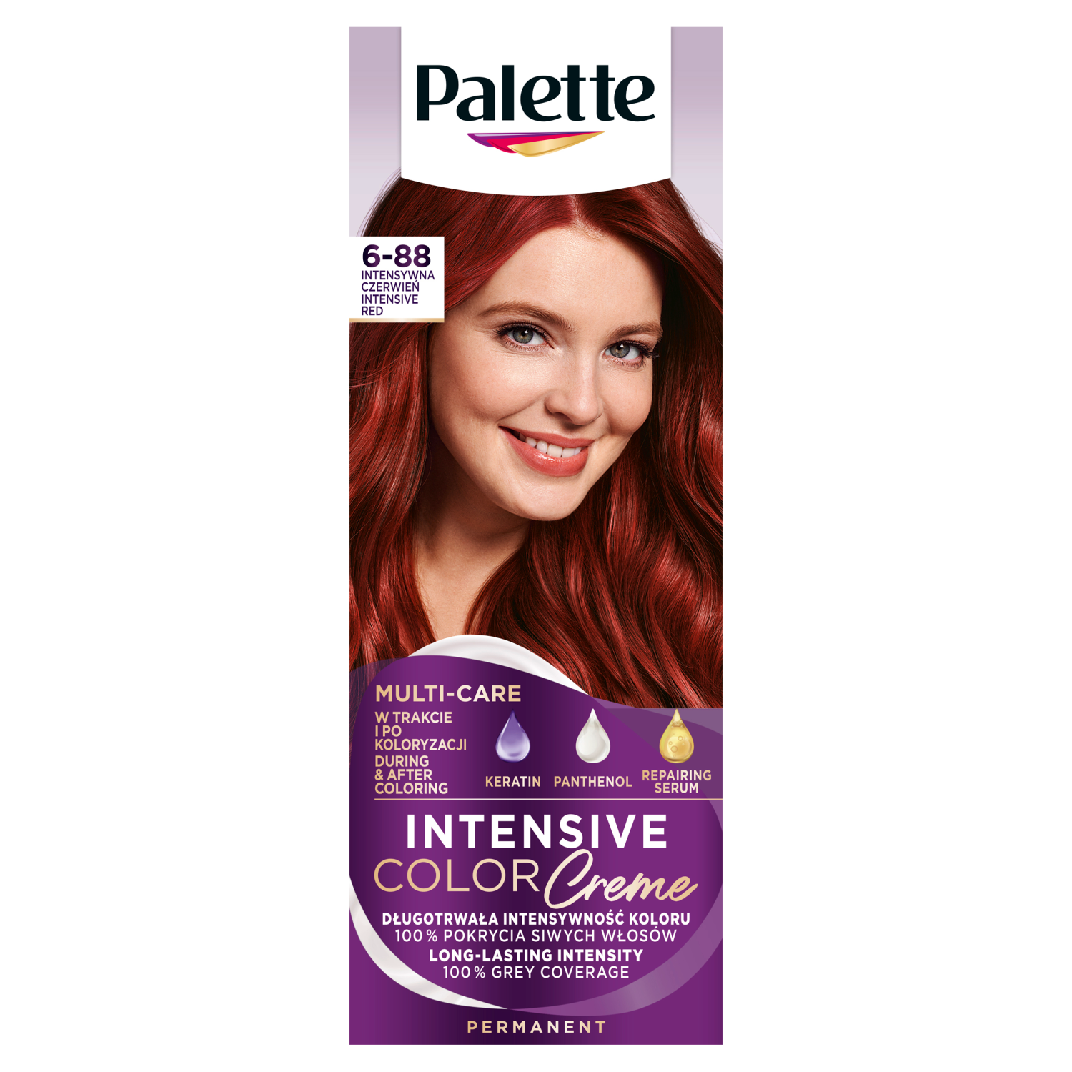 Palette Intensive Color Creme farba do włosów w kremie 6-88 (ri5) intensywna czerwień, 1 opak.