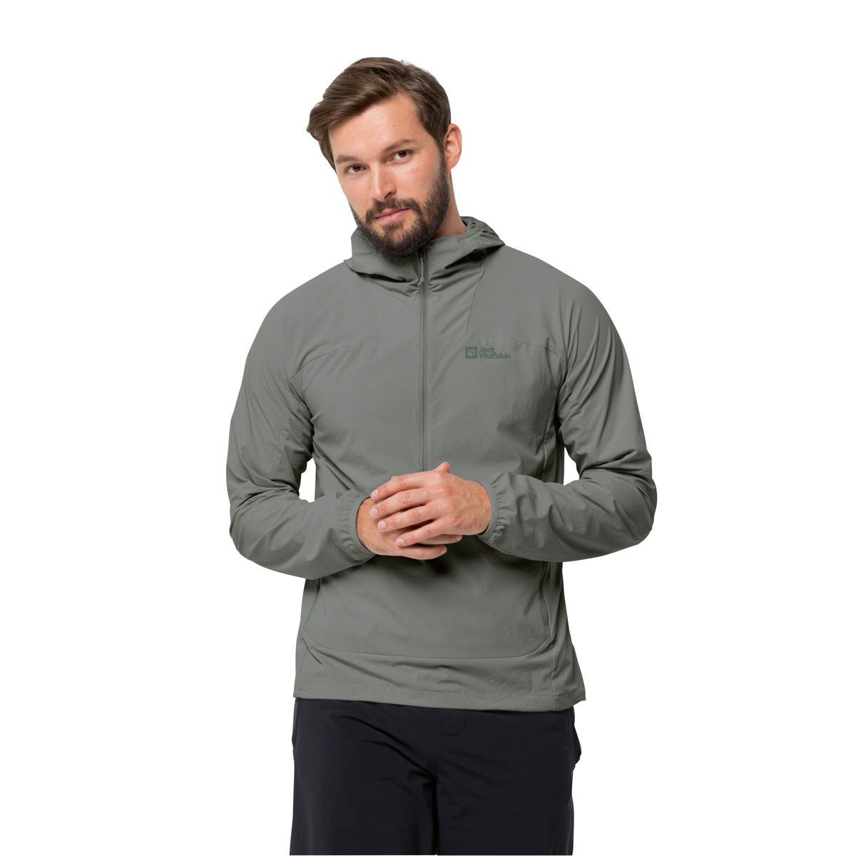 Męska kurtka softshellowa Jack Wolfskin PRELIGHT OVERHEAD M gecko green - XL