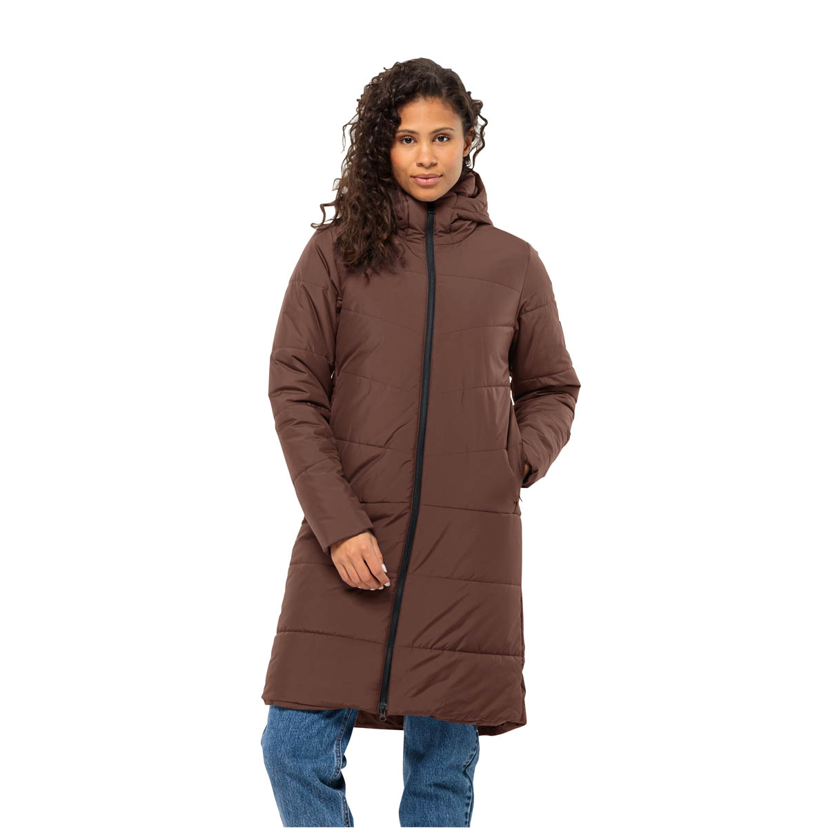 Damski płaszcz ocieplany Jack Wolfskin DEUTZER COAT W wild ginger - L