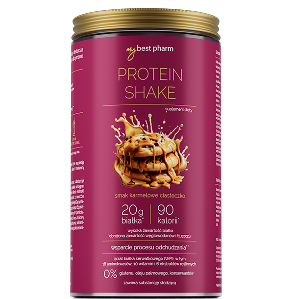 MyBestPharm MyBestProteinShake suplement diety o smaku karmelowego ciasteczka, 450 g