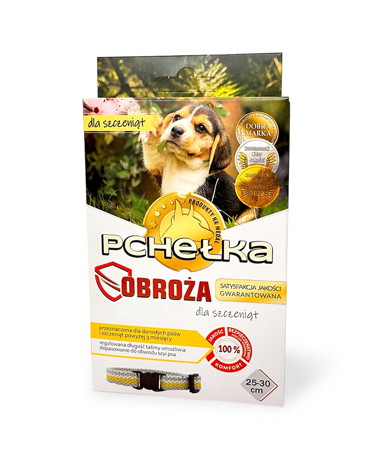 PCHEŁKA Obroża przeciwko ektopasożytom dla szczeniaka 25-30 cm