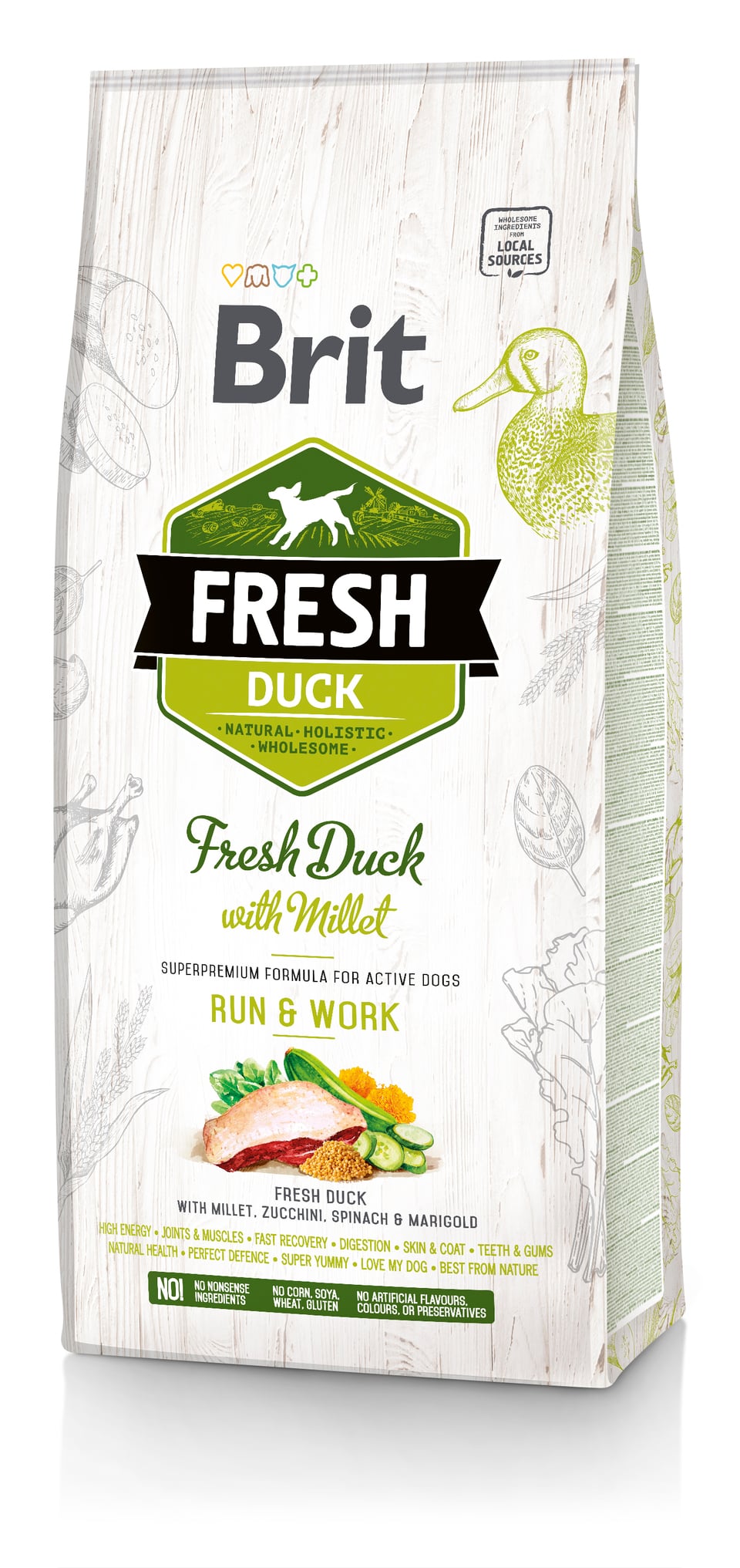 Karma dla psa BRIT Fresh Duck & Millet 2.5 kg