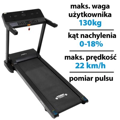 Bieżnia elektryczna YORK FITNESS HT9 2940W 22 km/h