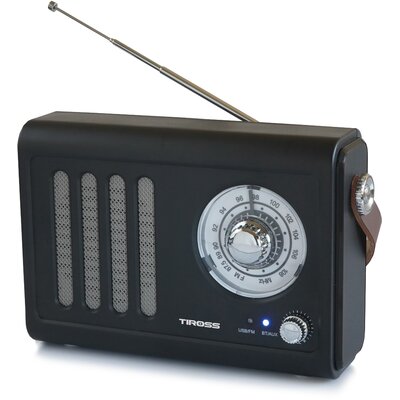 Radio TIROSS TS466 Analogowe Przenośne Czarny