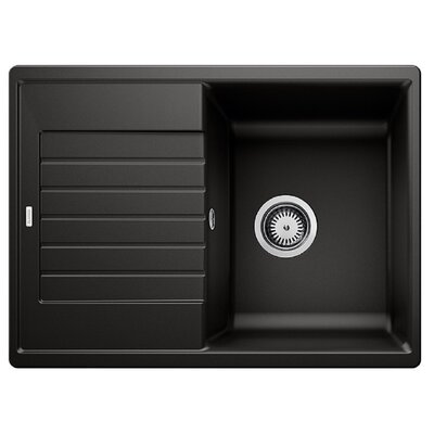 Zlewozmywak jednokomorowy z ociekaczem BLANCO ZIA 45 S Compact 526009 Czarny 50x68